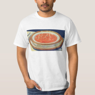 T-shirt Nourriture vintage, bol chaud de soupe de tomates