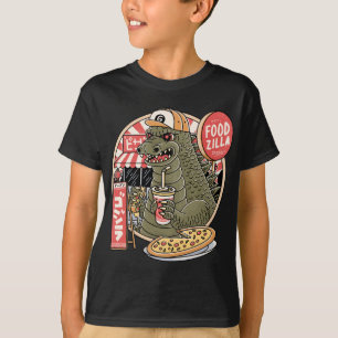 T-SHIRT NOURRITURE ZILLA PIZZA KAWAII ANIME MODE STR JAPON