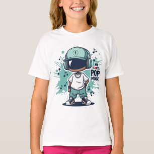 T-shirt Nous aimons la musique pop