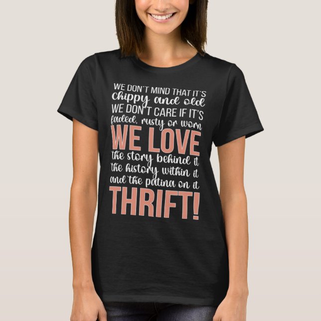 T-shirt Nous aimons Thrifting Thrifting Thrifter Thrift St (Devant)