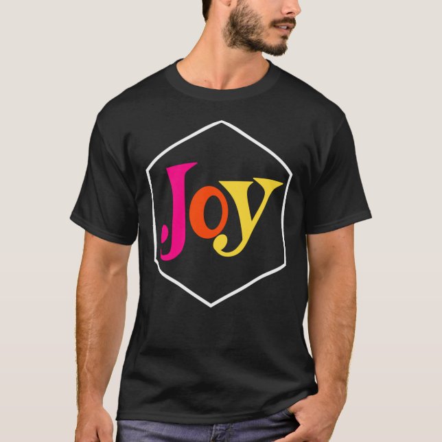 T-shirt Nous Apprécions Peu De Joy Logo Coloré (Devant)