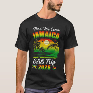 T-shirt Nous arrivons 2026 Voyage Filles Jamaïque Vacances
