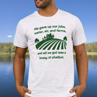 T-shirt Nous avons abandonné nos emplois, l'eau de l'air,