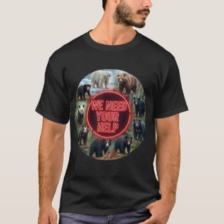 T-shirt Nous avons besoin de votre aide 8 espèces d'ours