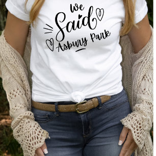 T-shirt Nous avons dit Asbury Park Blanc Chemise drôle pou
