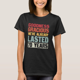 T-shirt Nous avons duré 70 ans Marié Amusant 70e Mariage A