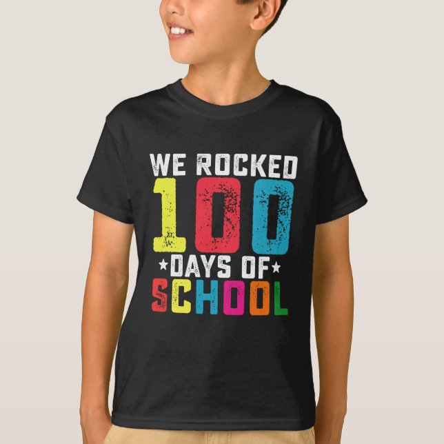 T-shirt Nous avons fêté 100 jours d'école Enseignant Élève (Devant)