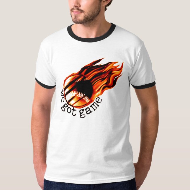 T-shirt Nous avons obtenu le jeu avec le base-ball (Devant)
