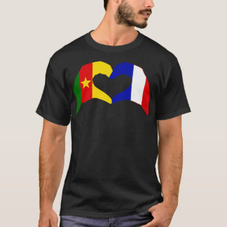 T-shirt Nous Coeurs Cameroun France Patriot Multinational 