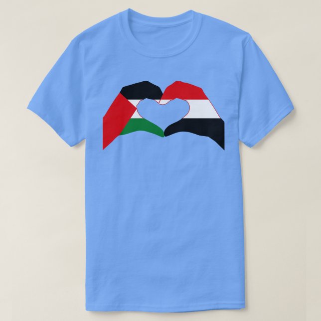 T-shirt Nous Coeurs Palestine Yémen Série Patriot (Design devant)