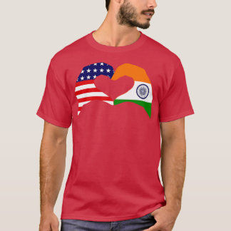 T-shirt Nous Coeurs USA Inde Patriot Flag Series