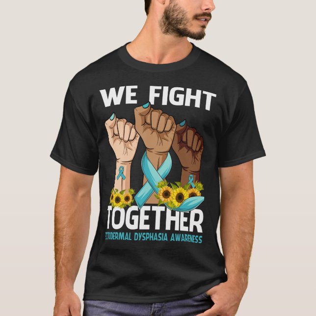 T-shirt Nous combattons ensemble la sensibilisation à la D (Devant)