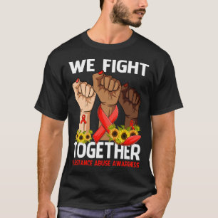 T-shirt Nous combattons ensemble la sensibilisation aux ab