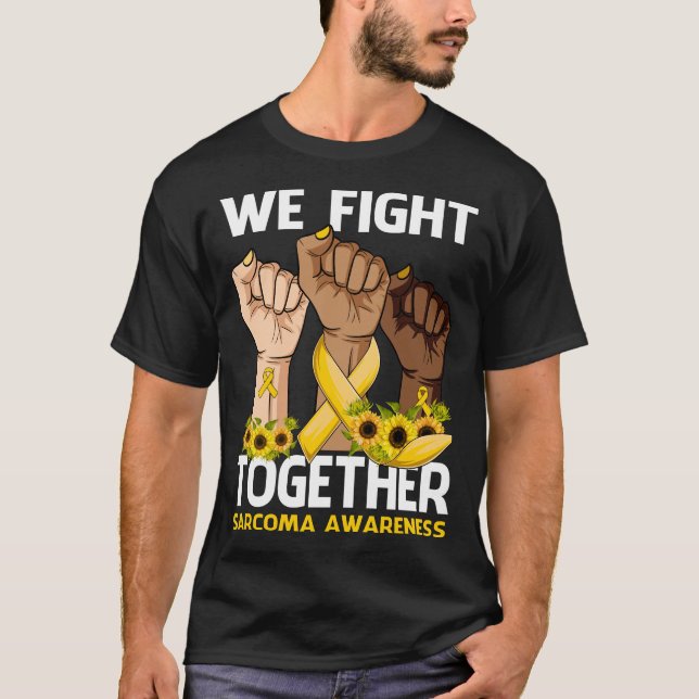 T-shirt Nous combattons ensemble la sensibilisation SARCOM (Devant)