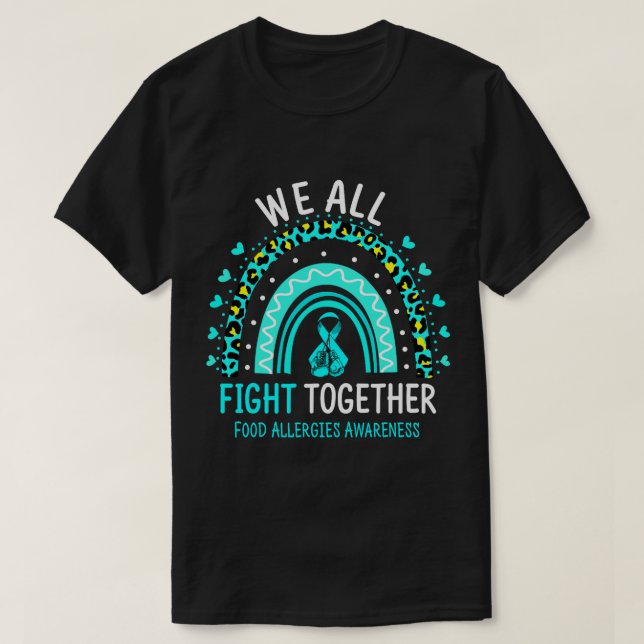 T-shirt Nous combattons tous ensemble la sensibilisation a (Design devant)