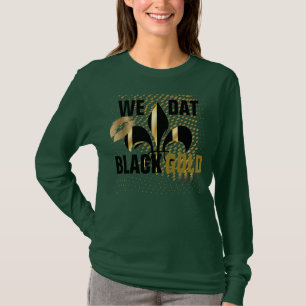 T-shirt Nous datons/amons/embrassons/Coeurs d'or noir/Fleu
