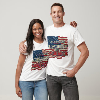 T-shirt Nous Défendons Notre Constitution - Patriotic Grap