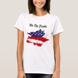T-shirt Nous des femmes de *~* l'aquarelle de drapeau