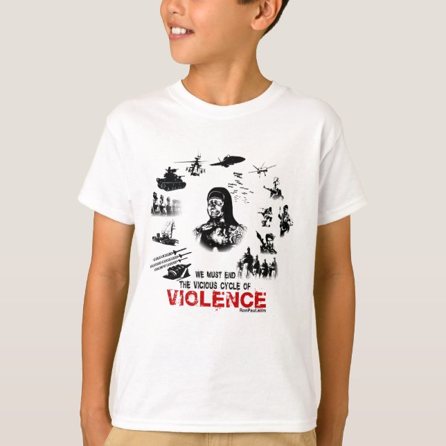 T-shirt Nous devons finir le cycle vicieux de la violence (Devant)