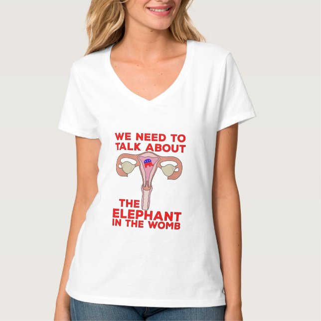T-shirt Nous devons parler de l'éléphant dans le ventre (Devant)