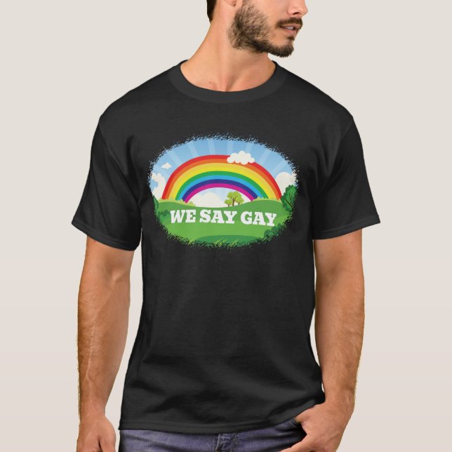 T-shirt Nous disons Gay pride Parade Arc-en-ciel Floride (Devant)