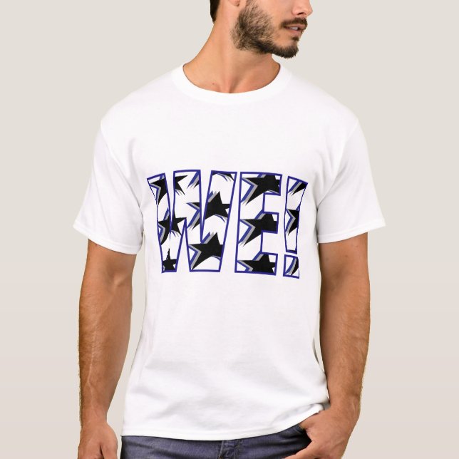 T-SHIRT NOUS! (ÉTOILES NOIRES) (Devant)