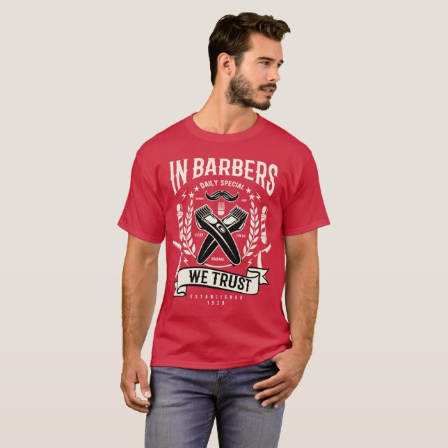 T-shirt Nous faisons confiance aux barbiers (Devant entier)