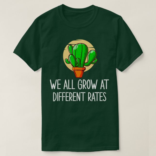 T-shirt nous grandissons tous à des taux différents arrang (Design devant)