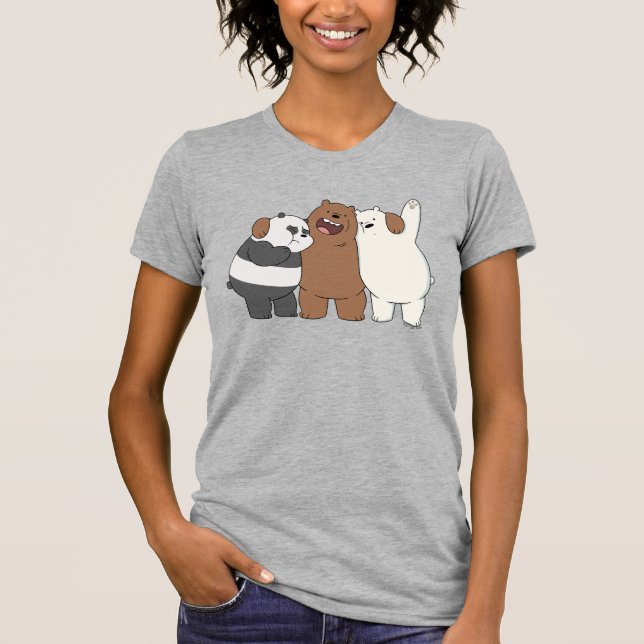T-shirt Nous, Groupe Ours Nus Hug (Devant)