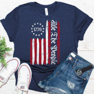 T-shirt Nous Le Peuple 1776 Betsy Ross Drapeau 4 juillet