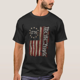 T-shirt Nous Le Peuple 1776 Drapeau Américain 4 Juillet