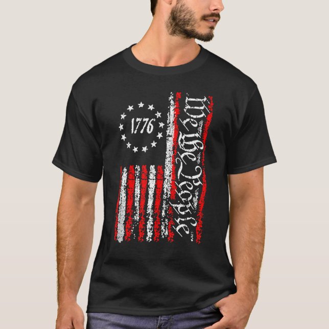 T-shirt Nous Le Peuple 1776 Indépendance Patriotique Améri (Devant)