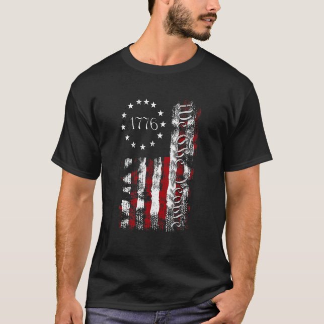 T-shirt Nous Le Peuple 1776 Indépendance Patriotique Améri (Devant)
