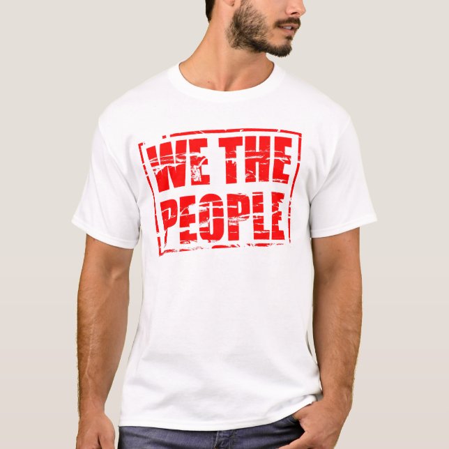 T-shirt  « Nous, le peuple » avec un effet de tampon en ca (Devant)