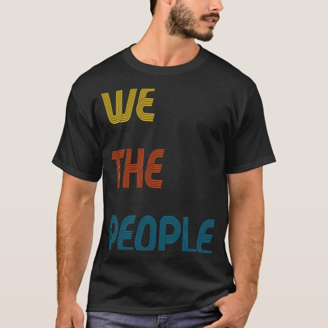 T-shirt Nous Le Peuple Constitution Indépendance Américain (Devant)