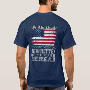 T-shirt Nous Le Peuple Drapeau Il n'a pas Besoin d'être Ré