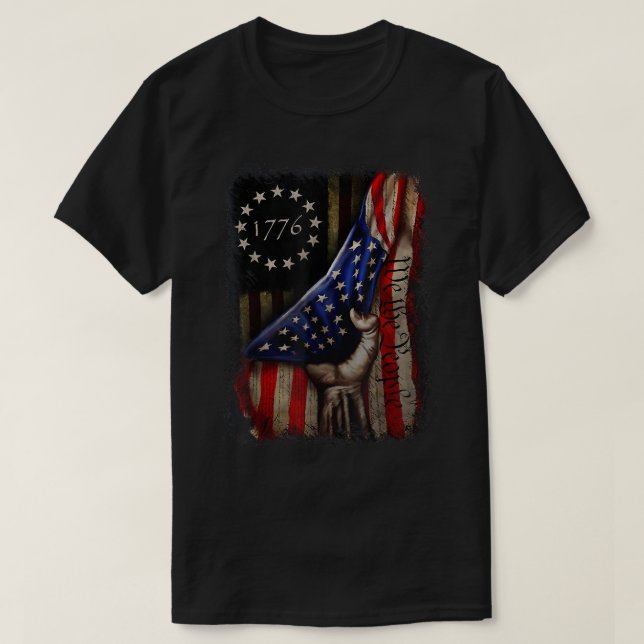 T-shirt Nous Le Peuple Histoire Américaine 1776 Indépendan (Design devant)