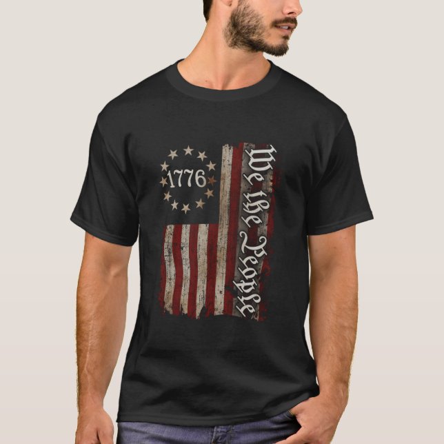 T-shirt Nous Le Peuple Histoire Américaine 1776 Indépendan (Devant)