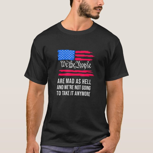 T-shirt Nous Le Peuple La Constitution Américaine Préambul (Devant)