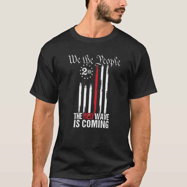T-shirt Nous le peuple La vague rouge arrive 2a Conservati (Devant)