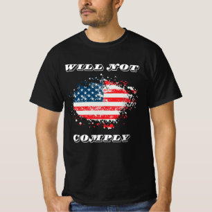 T-shirt Nous Le Peuple Ne Se Conforme Pas - Funny USA Patr
