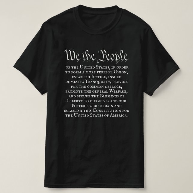 T-shirt Nous le Peuple Préambule de la Constitution complè (Design devant)