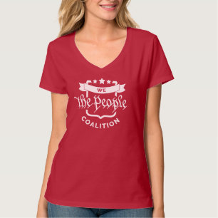 T-shirt Nous le peuple Profondément Rouge Américaine Vêtem