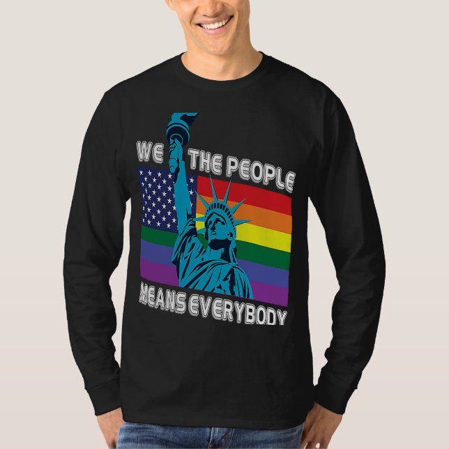 T-shirt Nous, le peuple signifie tout le Gay pride LGBT Dr (Devant)