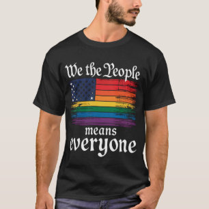T-shirt Nous Le Peuple Signifie Tout Le Monde Drapeau USA