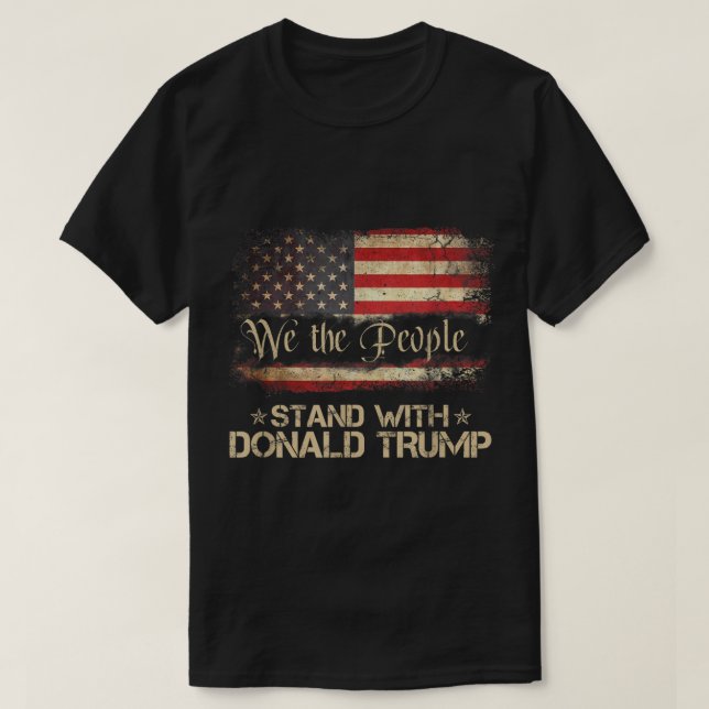T-shirt Nous, Le Peuple, Sommes Avec Donald Trump 2024 Amé (Design devant)