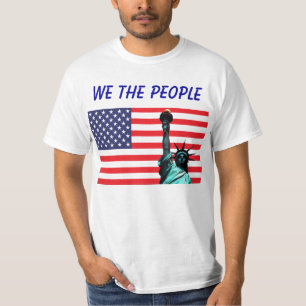 T-shirt Nous le peuple US Statue du drapeau de la liberté