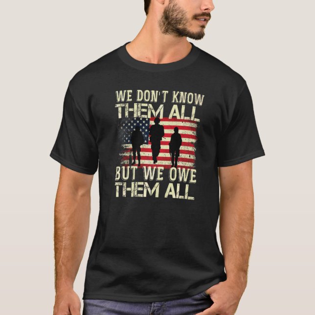 T-shirt Nous Les Devons Tous Avec American Flag Memorial D (Devant)