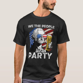 T-shirt Nous Les Gens 4 juillet George Washington Hommes W