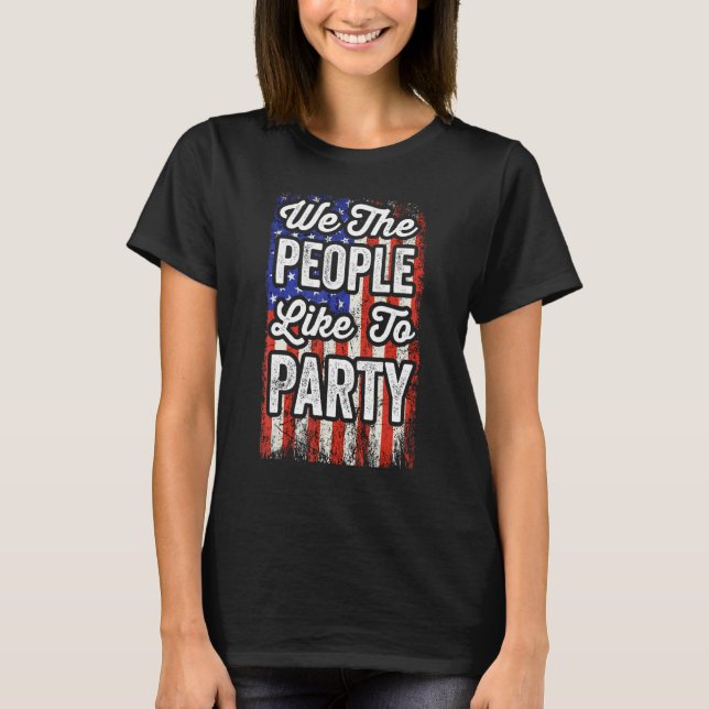 T-shirt Nous les gens aimons faire la fête (Devant)
